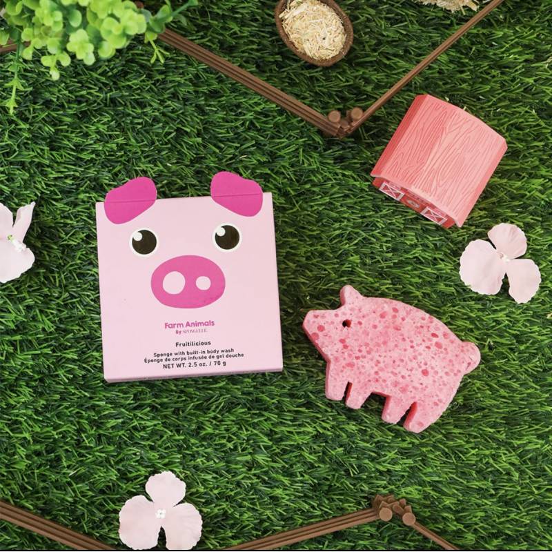 Éponge infusée Peggy le cochon - Spongellé® Éponge infusée Peggy le cochon - Spongellé®