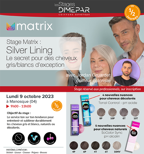 Stage Matrix : Silver Lining. Le secret pour des cheveux gris/blancs d’exception