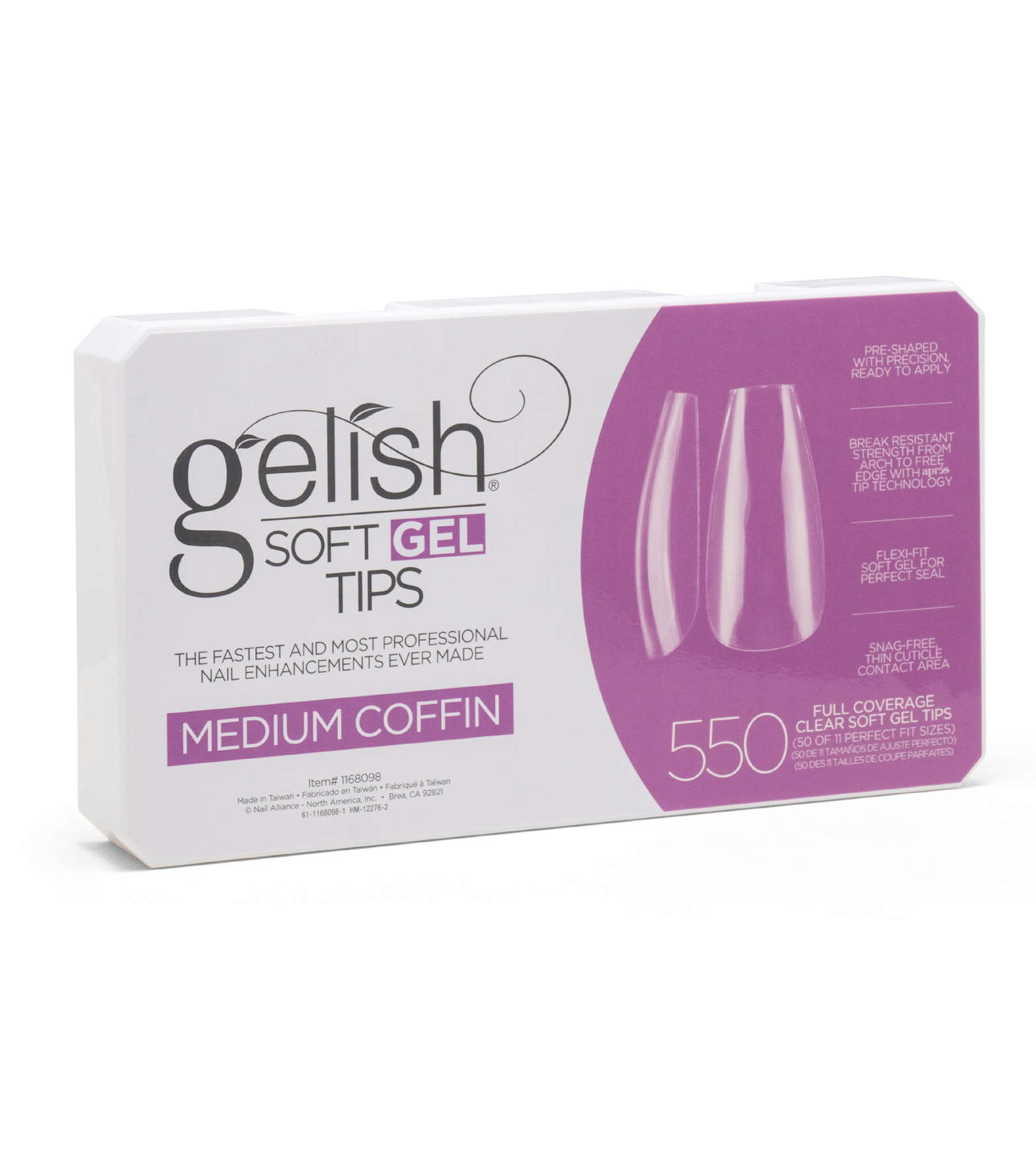 Embouts MEDIUM COFFIN Gelish® Soft Gel.